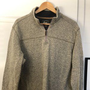 Bass Men's Quarter Zip Grey Sweater